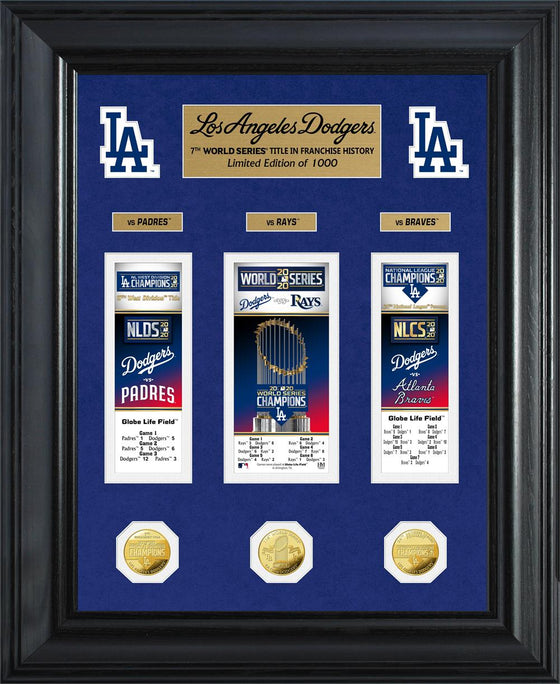 Los Angeles Dodgers 2020 World Series Champions Deluxe Gold Coin & Event Carnet Collection