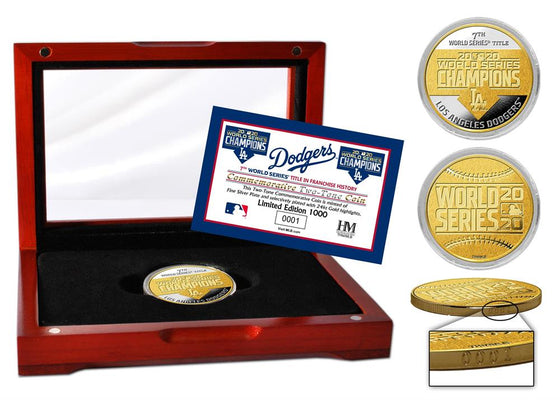 Los Angeles Dodgers 2020 World Series Champions Two-Tone Mint Coin
