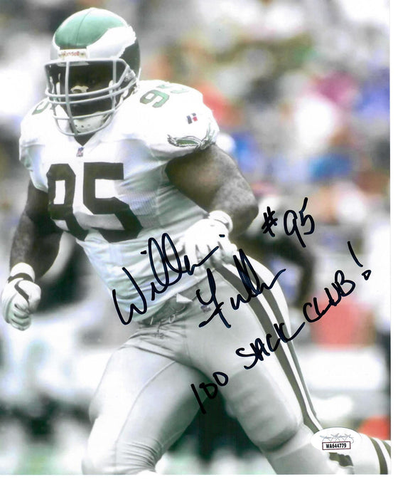 Philadelphia Eagles William Fuller 100 Sack Club Signed Autograph 8x10 Photo - JSA COA - 757 Sports Collectibles