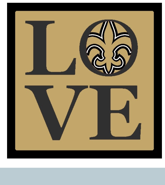 New Orleans Saints LOVE Framed Photo Piece 18x20