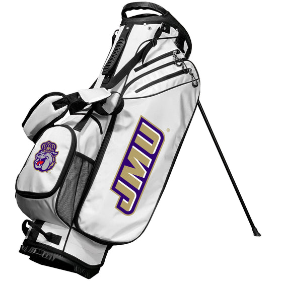 James Madison Dukes Birdie Stand Golf Bag Wht