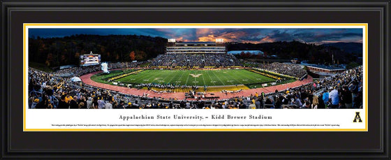 Appalachian State Mountaineer Football at Sunset - Deluxe Frame - 757 Sports Collectibles