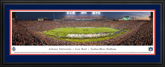Auburn University Football - 50 Yard Line - Twilight - Deluxe Frame - 757 Sports Collectibles