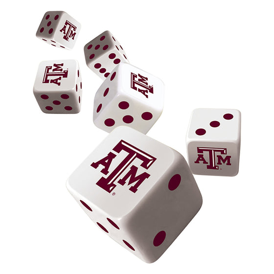 NCAA Texas A&M Aggies 6 Piece D6 Gaming Dice Set