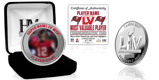 Tampa Bay Buccaneers Super Bowl 55 MVP Color Silver Mint Coin
