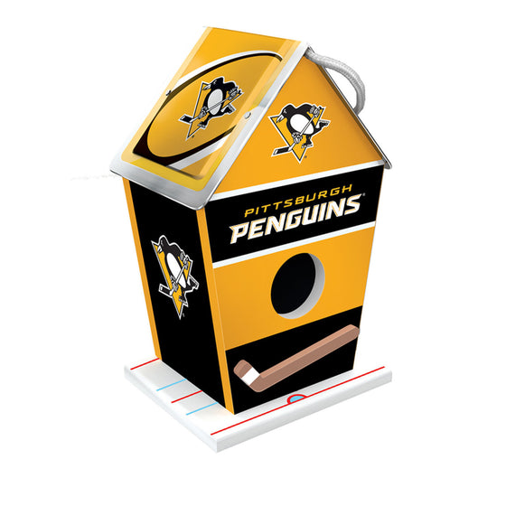 NHL Painted Birdhouse - Pittsburgh Penguins