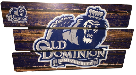 Old Dominion ODU Monarchs Wooden Fence Wood Sign 25"x14" - 757 Sports Collectibles