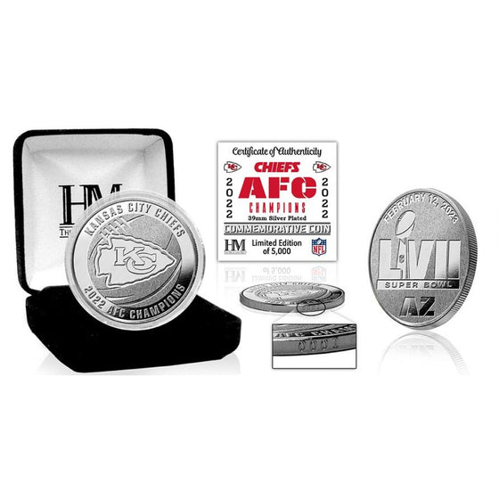 Kansas City Chiefs 2022 AFC Champions Silver Coin