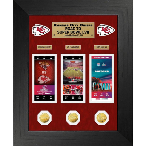 Kansas City Chiefs 2022 Road to Super Bowl LVII Deluxe Commemorative Ticket Photo Mint