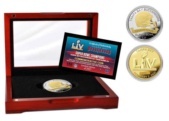 Tampa Bay Buccaneers Super Bowl 55 Champions Two-Tone Mint Coin