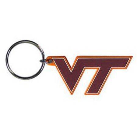 NCAA Virginia Tech Hokies Flex Rubber Logo Key Chain Ring - 757 Sports Collectibles