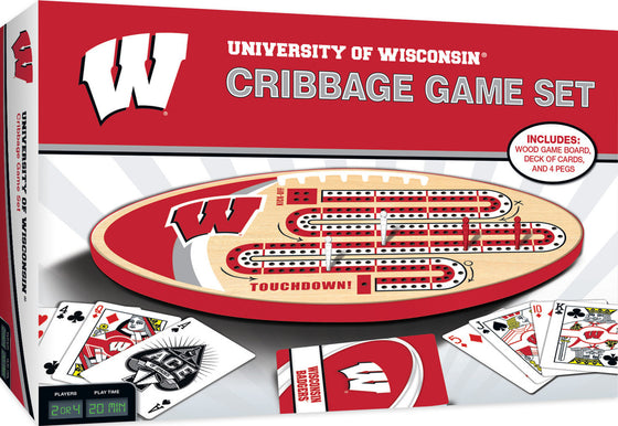 NCAA Wisconsin Badgers Cribbage Board Game