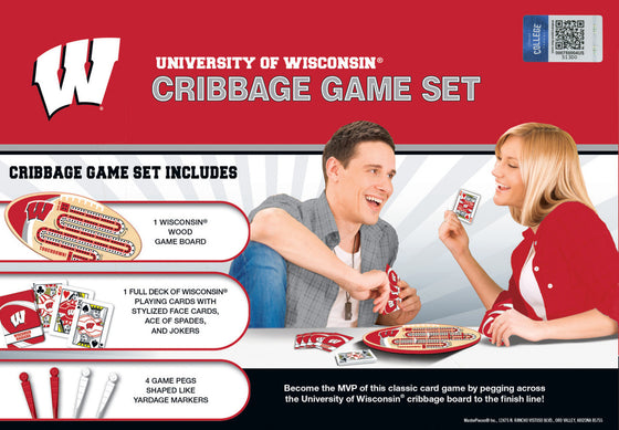 NCAA Wisconsin Badgers Cribbage Board Game
