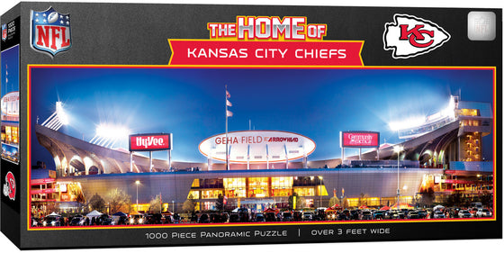 Stadium Panoramic - Kansas City Chiefs 1000 Piece NFL Sports Puzzle - Stadium View