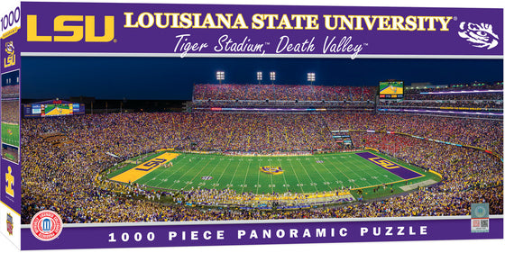 Stadium Panoramic - LSU Tigers 1000 Piece NCAA Puzzle - Center View