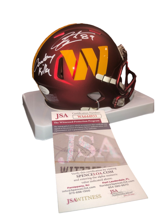 Washington Commanders Santana Moss Signed Autograph Mini Helmet - JSA W COA - 757 Sports Collectibles