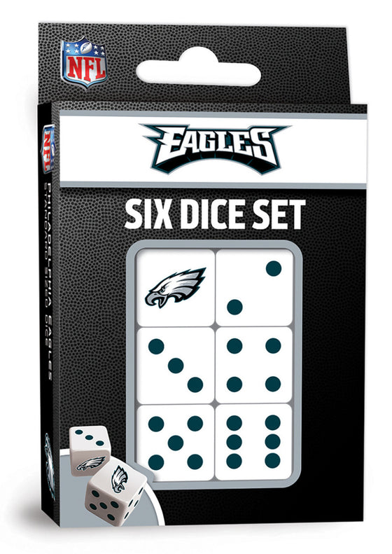 NFL Philadelphia Eagles 6 Piece D6 Gaming Dice Set