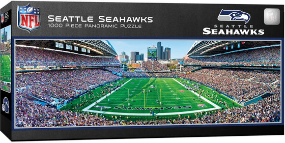 Stadium Panoramic - Seattle Seahawks 1000 Piece NFL Sports Puzzle - End Zone View