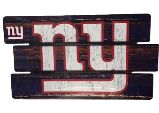New York Giants Wooden Fence Wood Sign 25"x14" - 757 Sports Collectibles