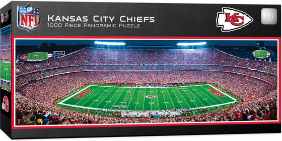 Stadium Panoramic - Kansas City Chiefs 1000 Piece NFL Sports Puzzle - Center View