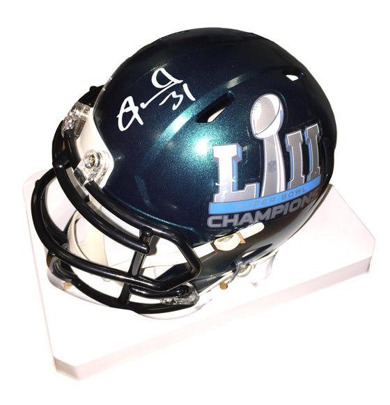 Preorder - Philadelphia Eagles Jalen Mills Super Bowl 52 LII Champions Signed Mini Helmet - 757 Sports Collectibles