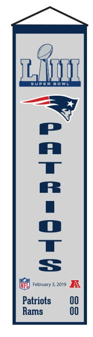 New England Patriots Super Bowl 53 Champions Commemorative Banner