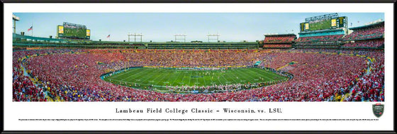 Lambeau Field College Classic 2016 - Wisconsin vs LSU  - Standard Frame - 757 Sports Collectibles