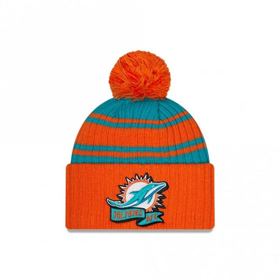 NFL Miami Dolphins Official 2022 Sideline Secondary Sport Beanie Knit - 757 Sports Collectibles