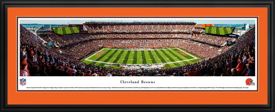 Cleveland Browns - 50 Yard Line at FirstEngergy Stadium - Deluxe Frame - 757 Sports Collectibles