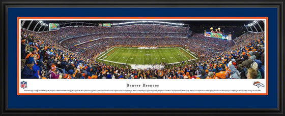 Denver Broncos - 50 Yard Line - Deluxe Frame - 757 Sports Collectibles