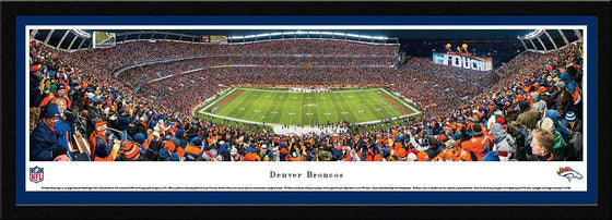 Denver Broncos - 50 Yard Line - Select Frame - 757 Sports Collectibles