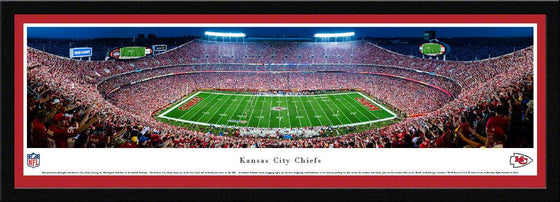 Kansas City Chiefs - 50 Yard Night Game - Select Frame - 757 Sports Collectibles