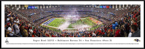 Baltimore Ravens 14" x 40" Super Bowl XLVII Champions Celebration Standard Framed Panoramic - 757 Sports Collectibles