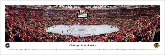 Chicago Blackhawks - Center Ice at United Center - Unframed - 757 Sports Collectibles