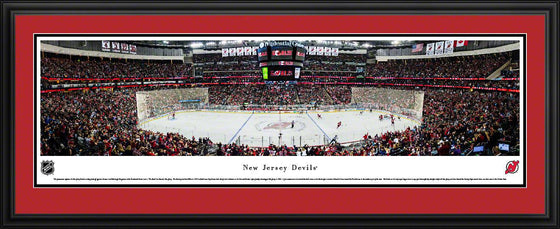 New Jersey Devils (Center Ice) - Deluxe Frame - 757 Sports Collectibles
