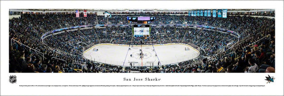 San Jose Sharks - Center Ice at SAP Center - Unframed - 757 Sports Collectibles