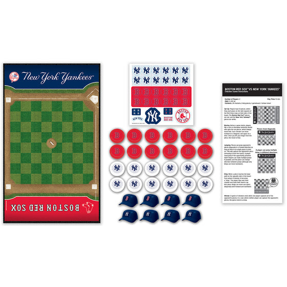 Red Sox vs. Yankees MLB Checkers Board Game