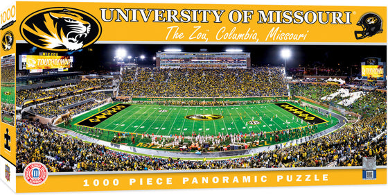 Stadium Panoramic - Missouri Tigers 1000 Piece Puzzle - Center View