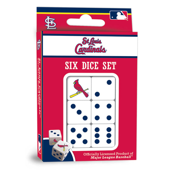 MLB St. Louis Cardinals 6 Piece D6 Gaming Dice Set