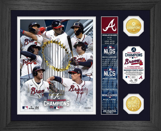 Atlanta Braves 2021 World Series Champions "Banner" Bronze Coin Photo Mint - 757 Sports Collectibles