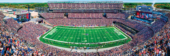 Stadium Panoramic - New England Patriots 1000 Piece NFL Sports Puzzle - Center View