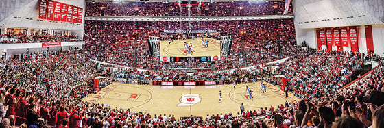 Stadium Panoramic - Indiana Hoosiers Basketball 1000 Piece Puzzle - Center View