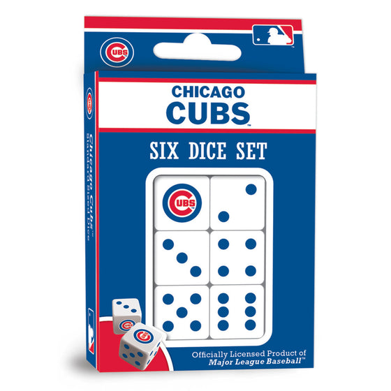 MLB Chicago Cubs 6 Piece D6 Gaming Dice Set