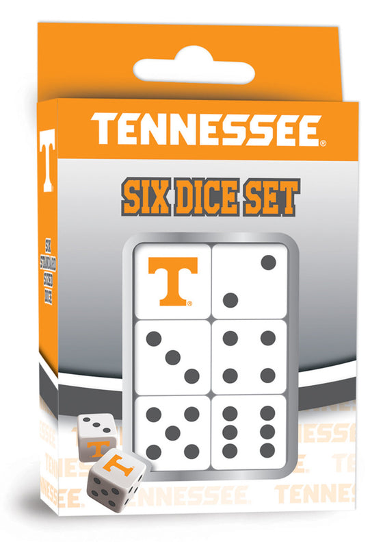 NCAA Tennessee Volunteers 6 Piece D6 Gaming Dice Set