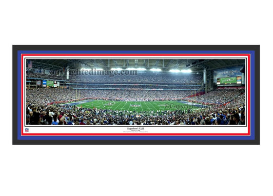 New York Giants v New England Patriots Super Bowl 42 XLIII Game Winning Play Panorama 13.5x40 Photo - Deluxe Frame