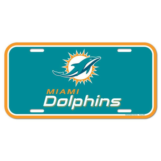 Wincraft - NFL - Plastic License Plate - Pick Your Team - FREE SHIP (Miami Dolphins)