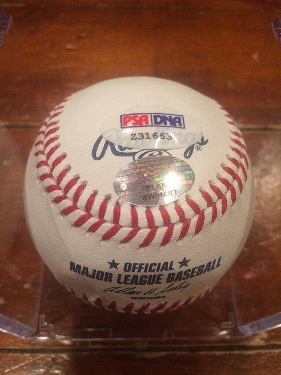 Blake Swihart Autographed ROMLB Baseball 1st HR 6-4-15 Red Sox PSA & GTSM