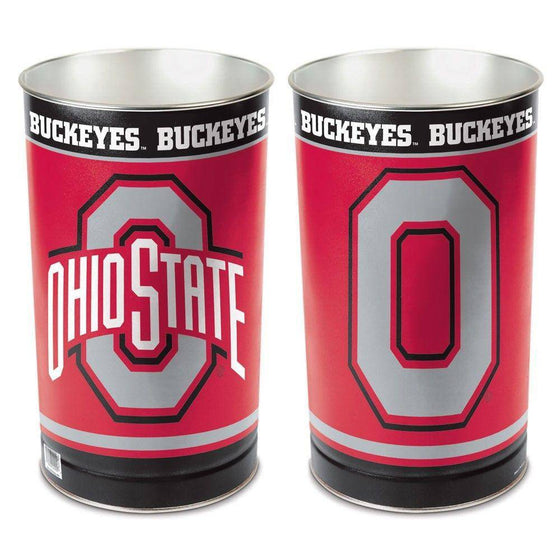 NCAA Ohio State Buckeyes 15" Waste Basket Garbage Can - 757 Sports Collectibles
