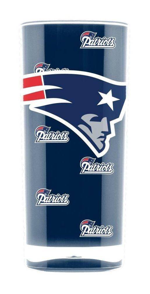 NFL New England Patriots 16oz Insulated Square Acrylic Tumbler - 757 Sports Collectibles