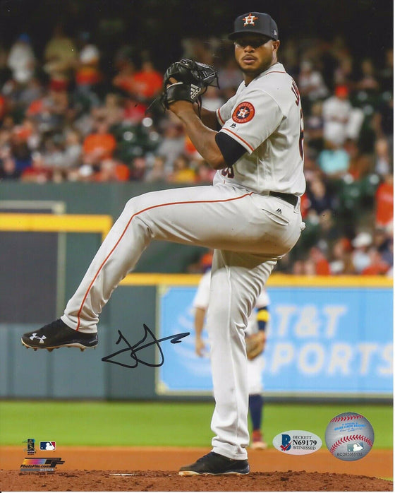 Josh James Autographed Houston Astros 8x10 Photo Witness Beckett - 757 Sports Collectibles
